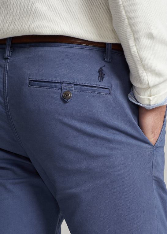 let marine Mænd Ralph Lauren vaskede stretch chinobukser alle pasform Z426B8394