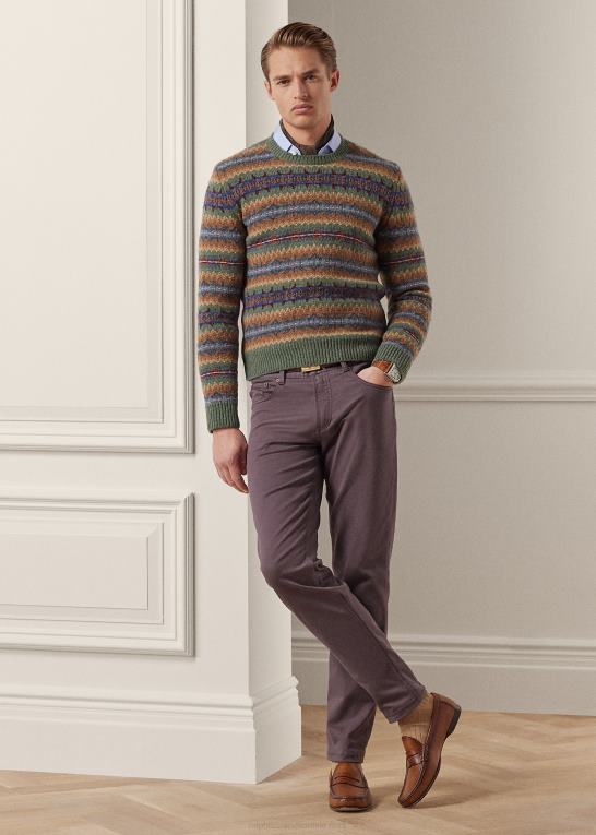 lilla salvie Mænd Ralph Lauren slim fit stretch dobbybukser Z426B86