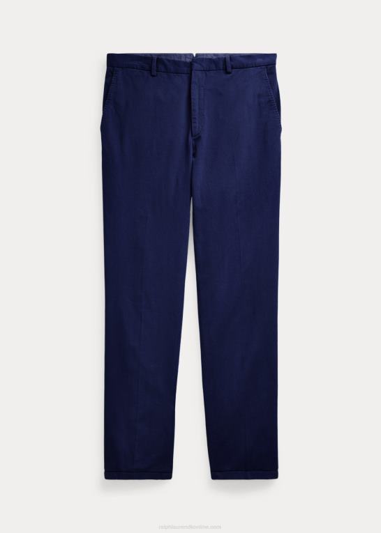 lys flåde Mænd Ralph Lauren beklædningsfarvet stretch bukser i chinodragt Z426B694