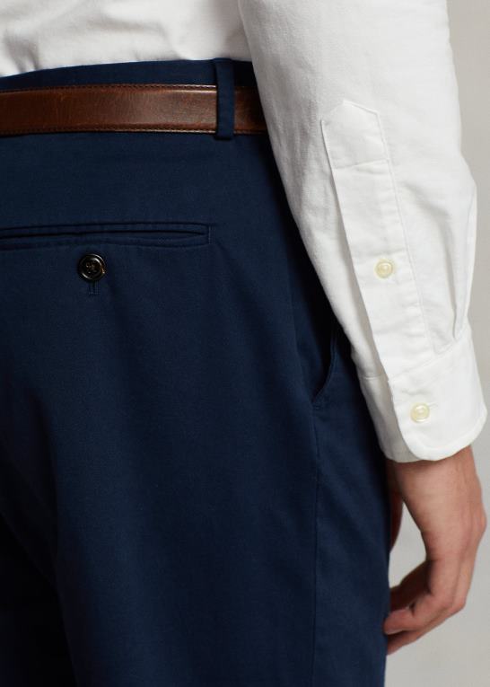 lys flåde Mænd Ralph Lauren beklædningsfarvet stretch bukser i chinodragt Z426B694