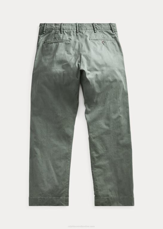 mørk oliven Mænd Ralph Lauren felt sildebens twill bukser Z426B1786