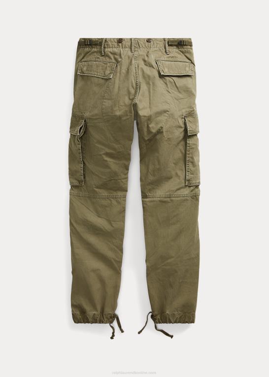 mørk oliven Mænd Ralph Lauren overskydende poplin cargo bukser Z426B1782