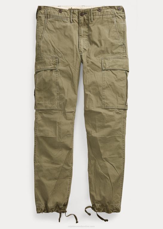 mørk oliven Mænd Ralph Lauren overskydende poplin cargo bukser Z426B1782