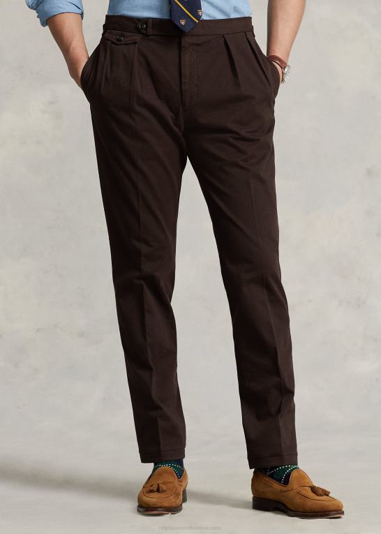 mørkebrun Mænd Ralph Lauren tøjfarvet stretch chinobuks Z426B822