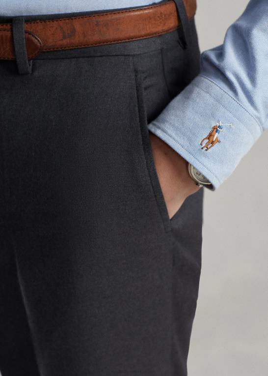 mellemgrå Mænd Ralph Lauren slim fit uld twill bukser Z426B735