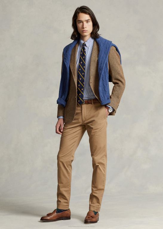 montana kaki Mænd Ralph Lauren stretch slim fit chinobukser Z426B474