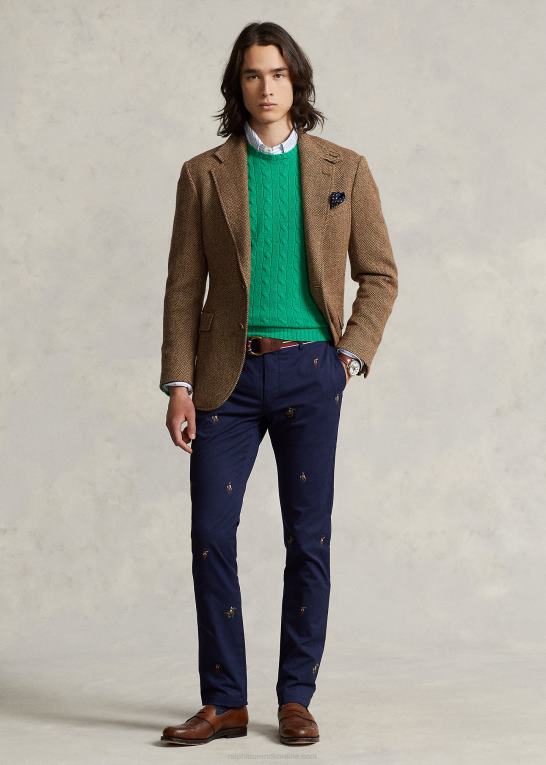 nep Mænd Ralph Lauren stretch slim fit broderede chinobukser Z426B1045