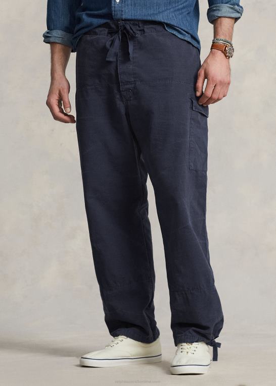 newport flåde Mænd Ralph Lauren afslappet pasform canvas cargo bukser Z426B1356