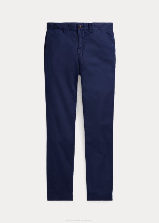 newport flåde Mænd Ralph Lauren bukser i lige pasform i hør-bomuld Z426B480