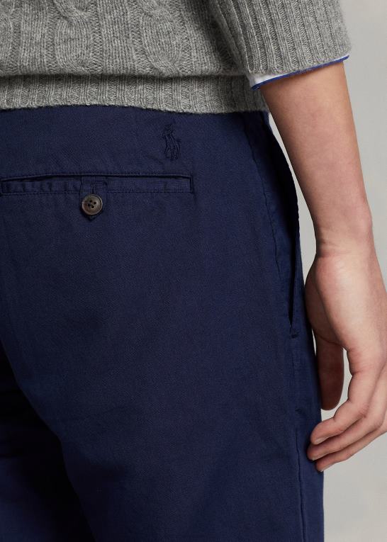 newport flåde Mænd Ralph Lauren bukser i lige pasform i hør-bomuld Z426B480
