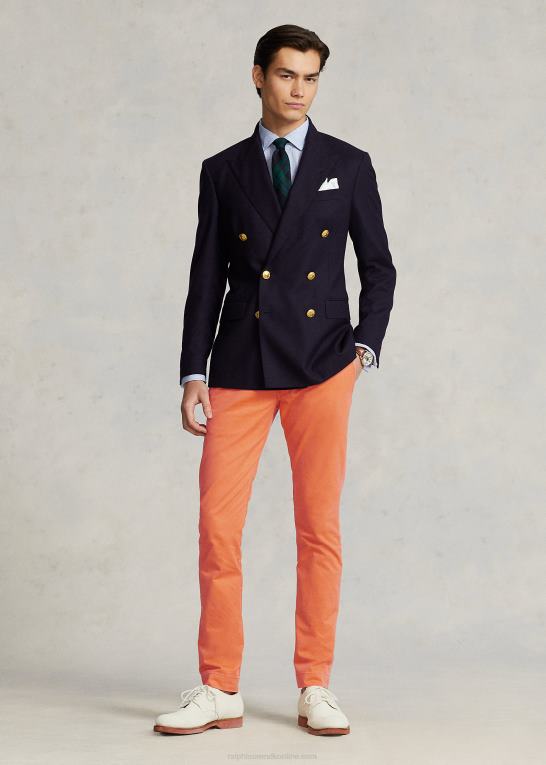 optisk orange Mænd Ralph Lauren vaskede stretch chinobukser alle pasform Z426B8391