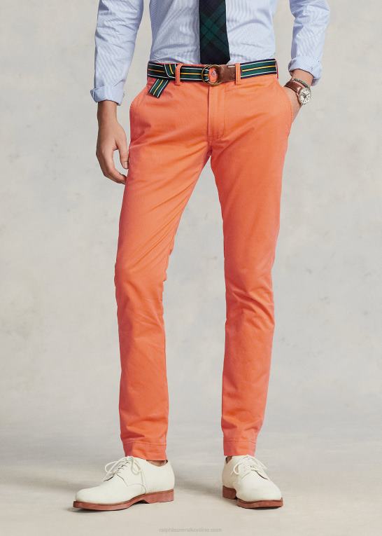 optisk orange Mænd Ralph Lauren vaskede stretch chinobukser alle pasform Z426B8391