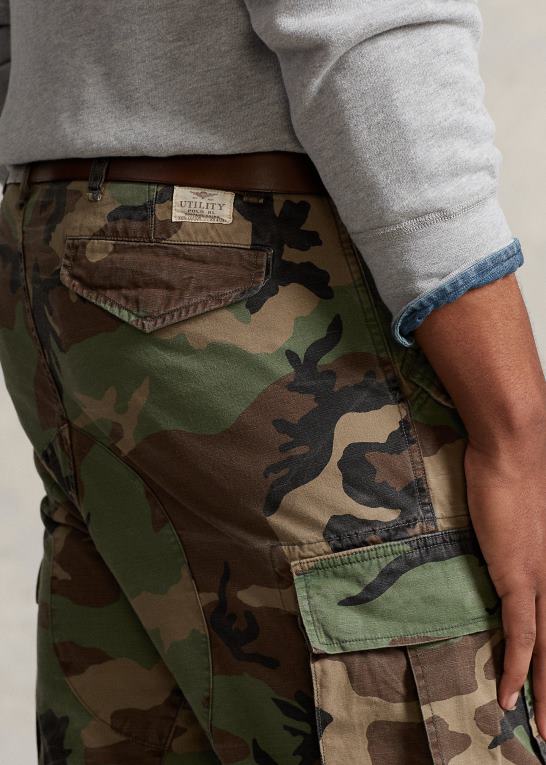 overskydende camo Mænd Ralph Lauren klassisk pasform canvas cargobukser Z426B1394