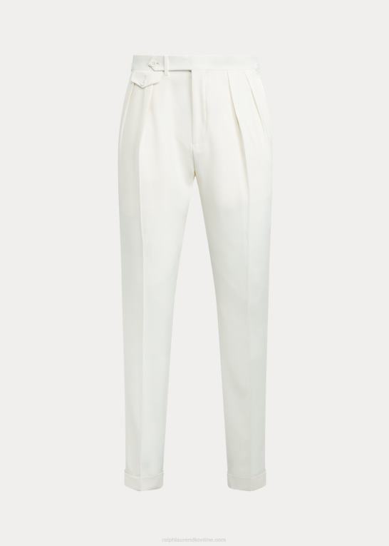pergament creme Mænd Ralph Lauren plisseret uld barathea bukser Z426B1160