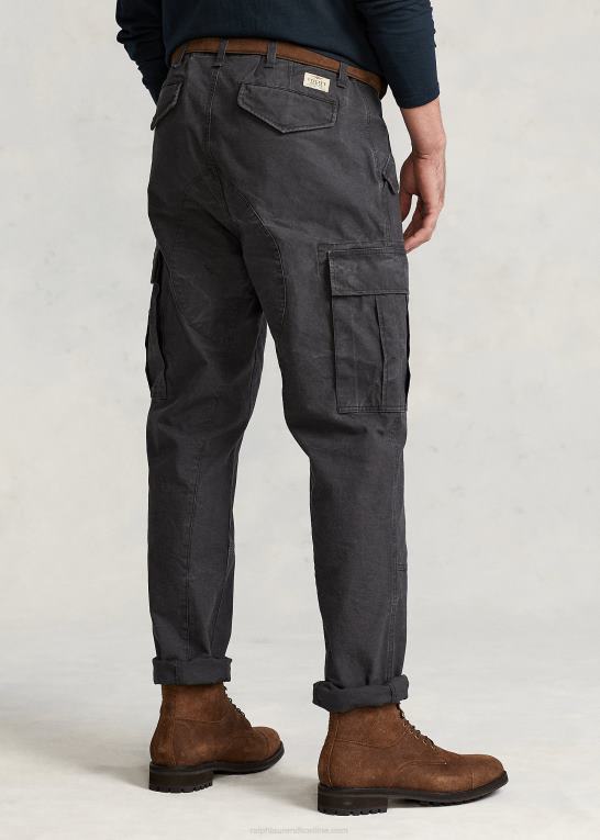 småsten sort Mænd Ralph Lauren klassisk pasform canvas cargobukser Z426B8396