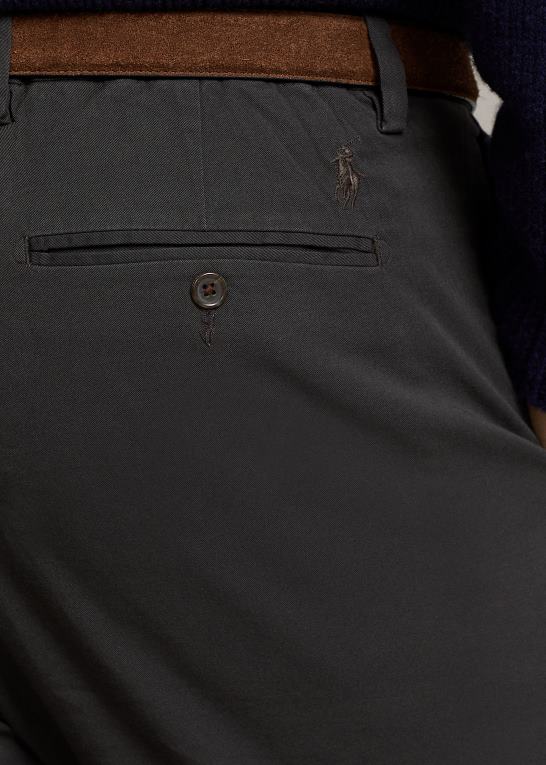 småsten sort Mænd Ralph Lauren lige fit stretch chinobukser Z426B739