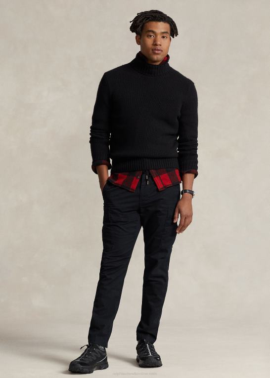 sort Mænd Ralph Lauren stretch slim fit twill cargo bukser Z426B8431