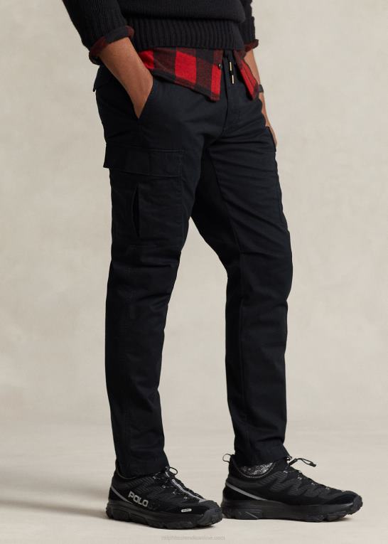 sort Mænd Ralph Lauren stretch slim fit twill cargo bukser Z426B8431