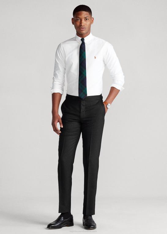 sort Mænd Ralph Lauren uld oxford jakkesætsbuks Z426B713