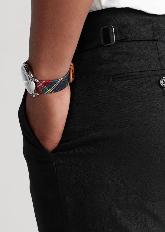 sort Mænd Ralph Lauren uld oxford jakkesætsbuks Z426B713