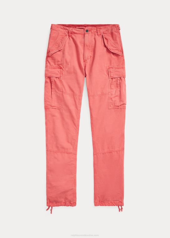styrbord rød m/salt Mænd Ralph Lauren slim fit beklædningsfarvede cargobukser i canvas Z426B878