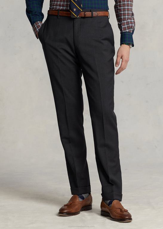 trækul Mænd Ralph Lauren slim fit uld twill bukser Z426B736
