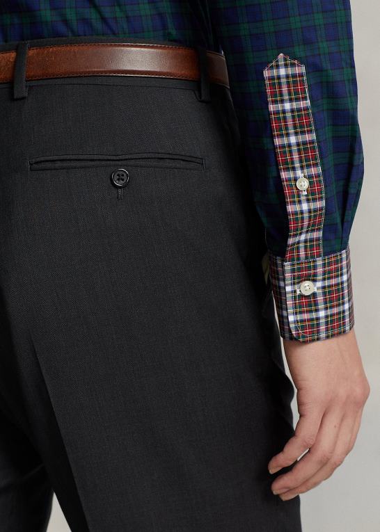 trækul Mænd Ralph Lauren slim fit uld twill bukser Z426B736