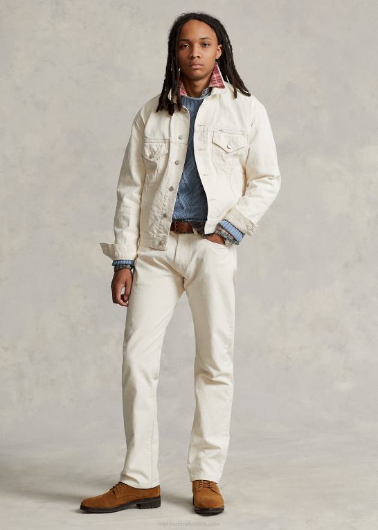 travato Mænd Ralph Lauren vintage klassisk pasform lærredsbukser Z426B111