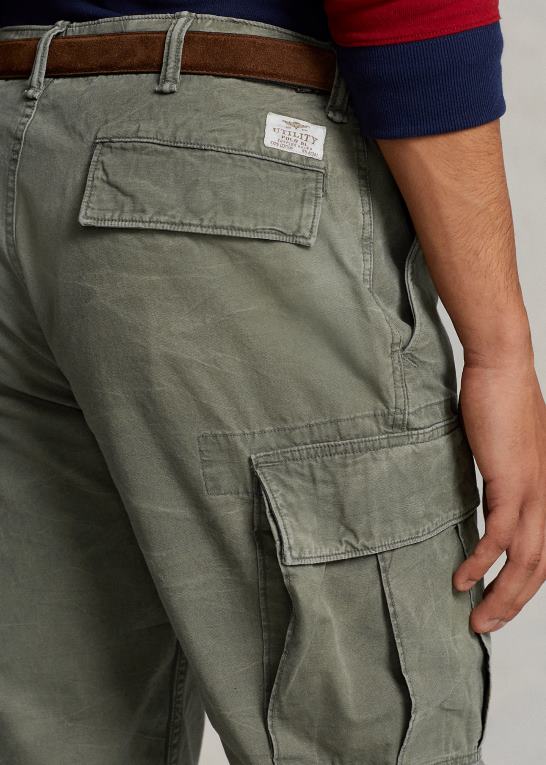 udendørs oliven Mænd Ralph Lauren afslappet pasform canvas cargo bukser Z426B1010
