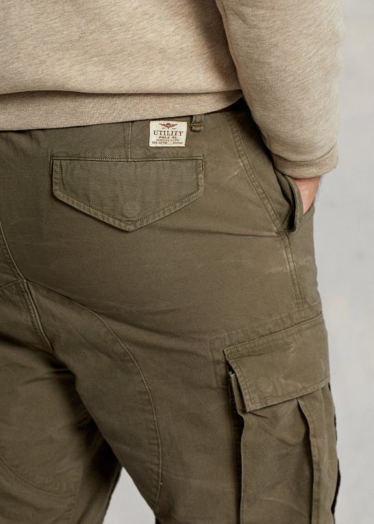 udendørs oliven Mænd Ralph Lauren klassisk pasform canvas cargobukser Z426B1801