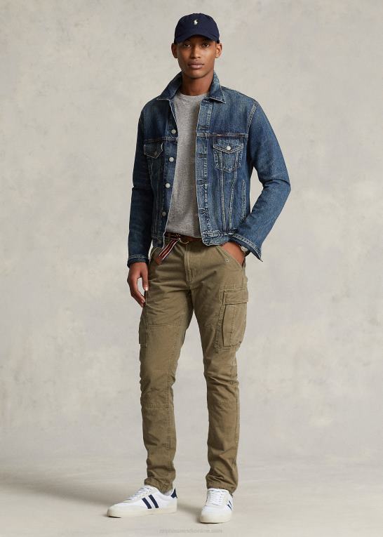 udendørs oliven Mænd Ralph Lauren slim fit canvas cargobukser Z426B503