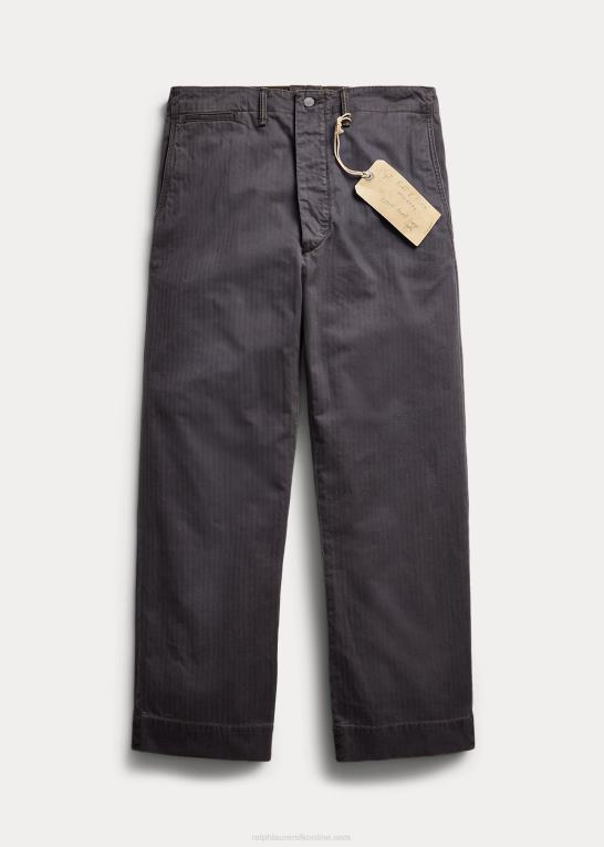 vasket sort Mænd Ralph Lauren felt sildebens twill bukser Z426B1754