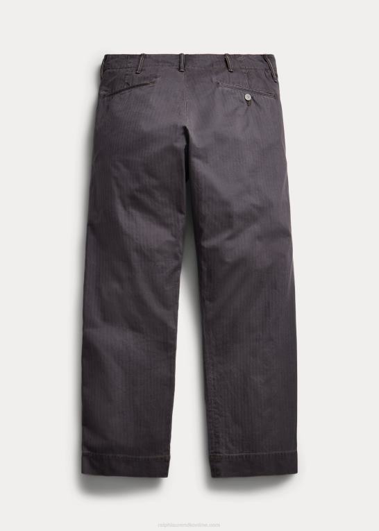 vasket sort Mænd Ralph Lauren felt sildebens twill bukser Z426B1754