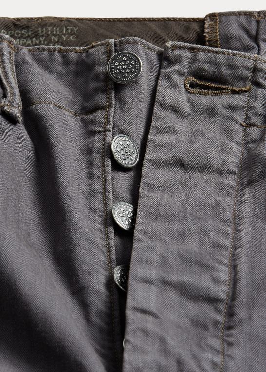 vasket sort Mænd Ralph Lauren felt sildebens twill bukser Z426B1754