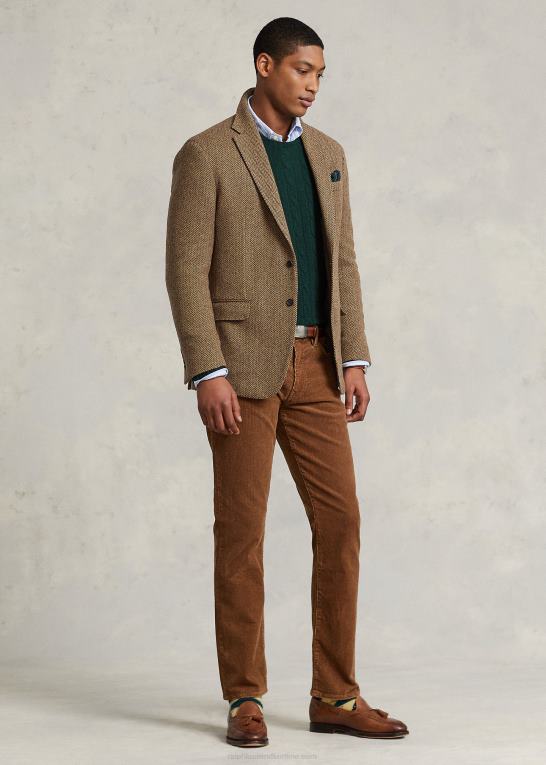 brun/brun Mænd Ralph Lauren polo blød sportsfrakke med sildeben Z426B8490