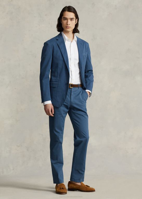 clancy blå Mænd Ralph Lauren polo blød stretch chino sport frakke Z426B976