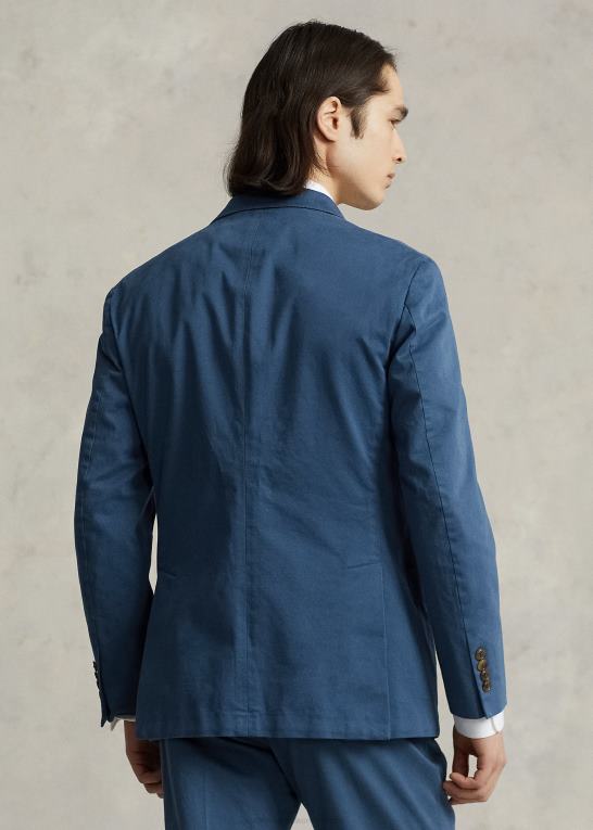 clancy blå Mænd Ralph Lauren polo blød stretch chino sport frakke Z426B976