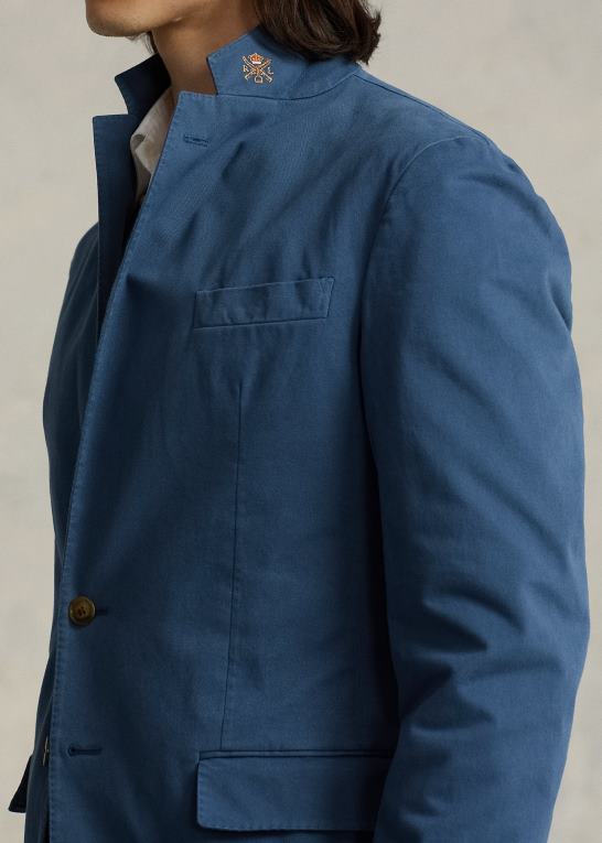 clancy blå Mænd Ralph Lauren polo blød stretch chino sport frakke Z426B976