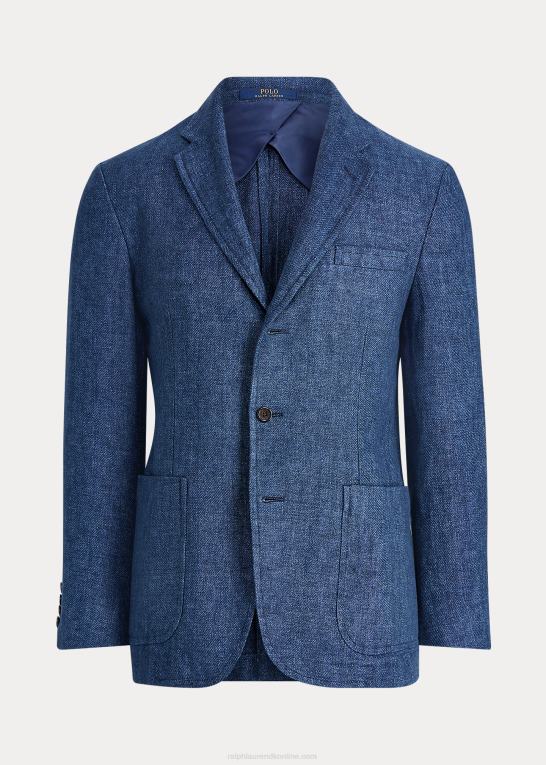 flåde Mænd Ralph Lauren polo blød sportsfrakke i hør Z426B8451