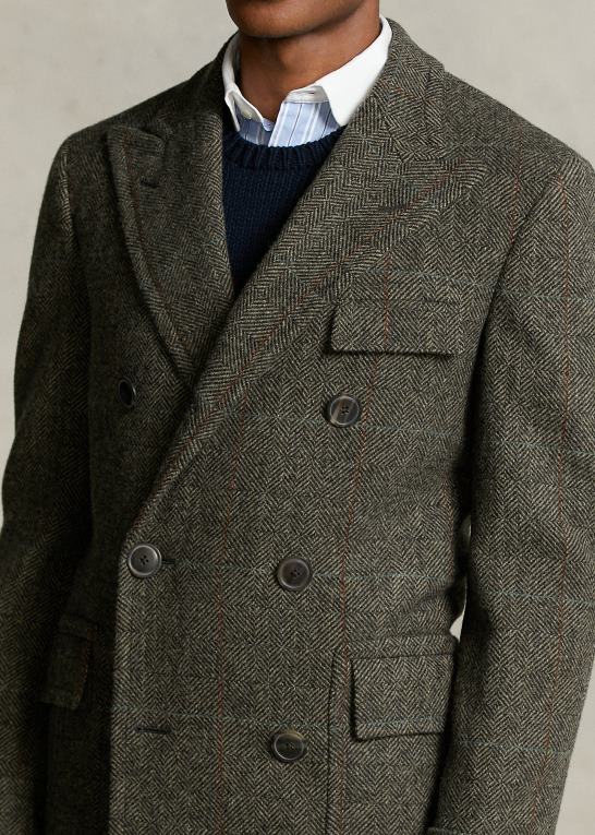 grå Mænd Ralph Lauren morehouse-kollektionen polo frakke Z426B1288