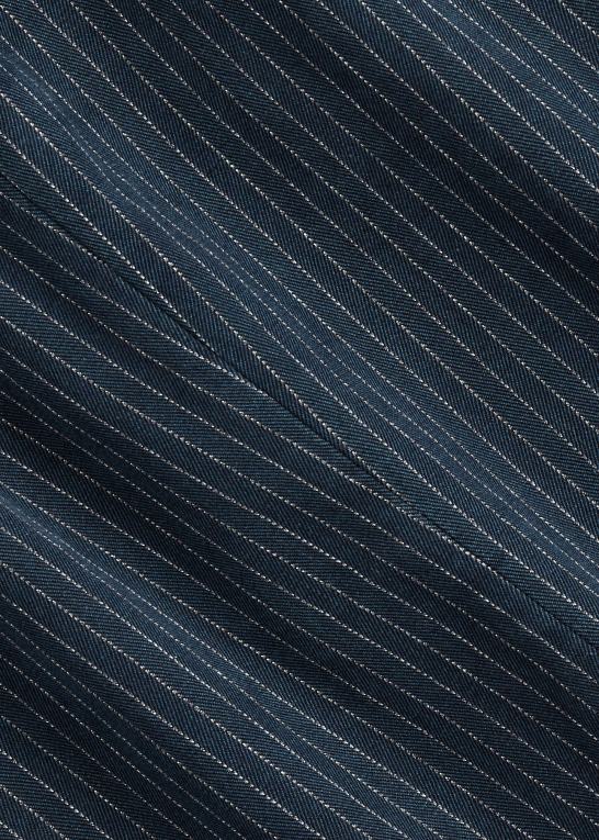 indigo nålestribe Mænd Ralph Lauren ukonstrueret sildebens sportsfrakke Z426B1726