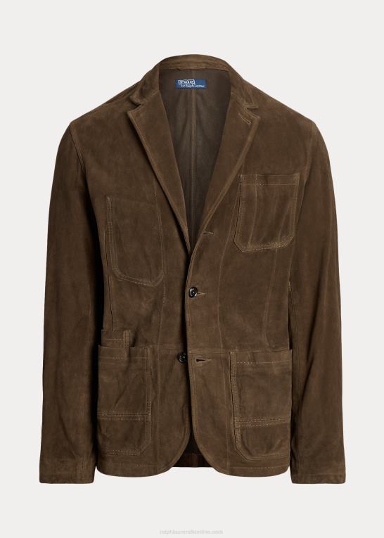 smith brun Mænd Ralph Lauren ruskind sportsfrakke Z426B8468