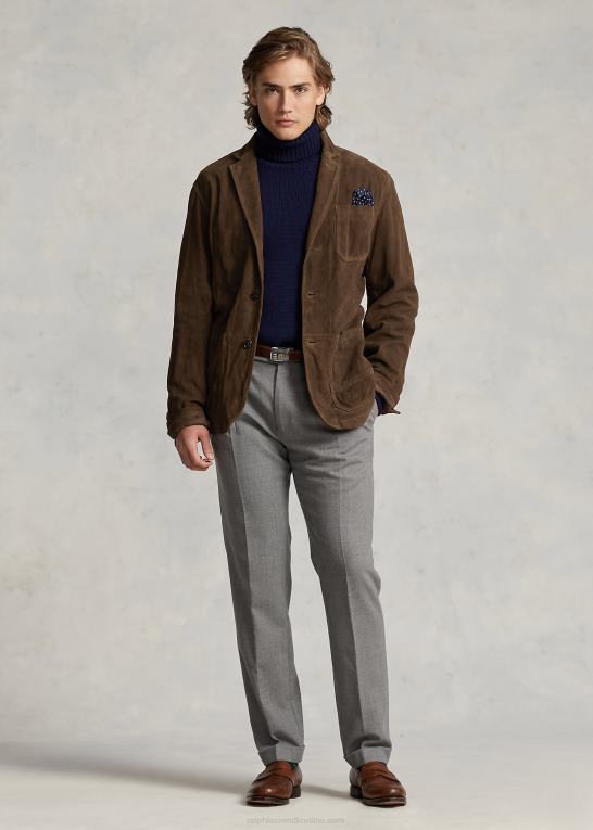 smith brun Mænd Ralph Lauren ruskind sportsfrakke Z426B8468