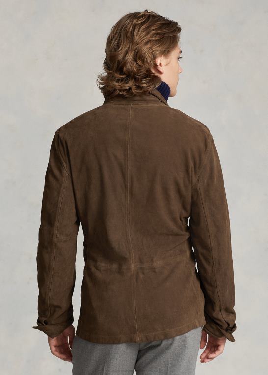smith brun Mænd Ralph Lauren ruskind sportsfrakke Z426B8468