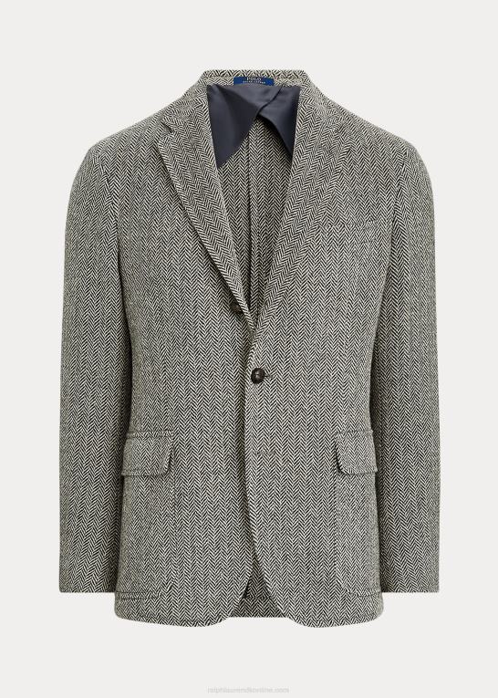 sort/creme Mænd Ralph Lauren polo blød sportsfrakke med sildeben Z426B1295