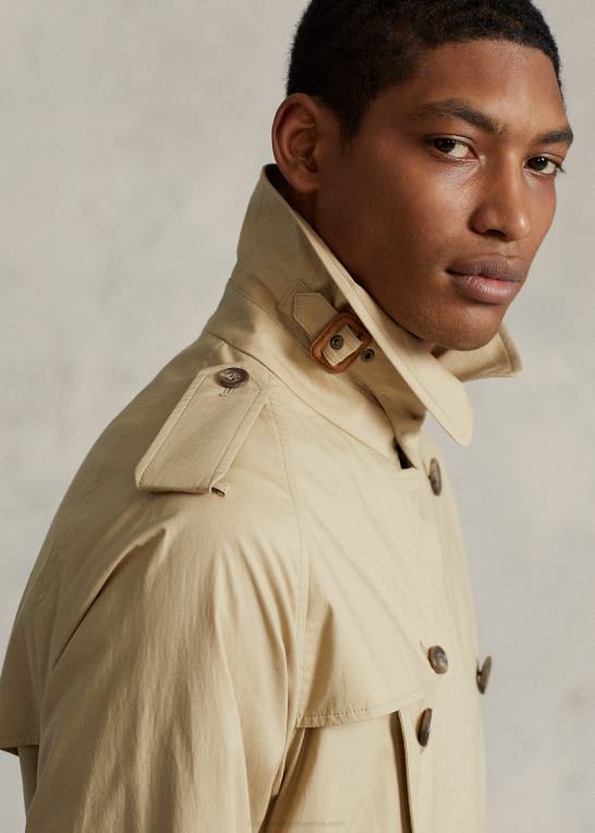tan Mænd Ralph Lauren stretch bomuld trenchcoat Z426B148