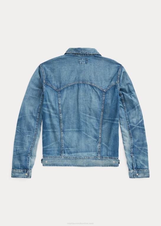 Hewson vask Mænd Ralph Lauren Hewson indigo denim westernjakke Z426B1717