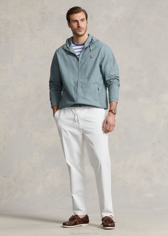 Mænd Ralph Lauren indigo chambray hættejakke Z426B1384