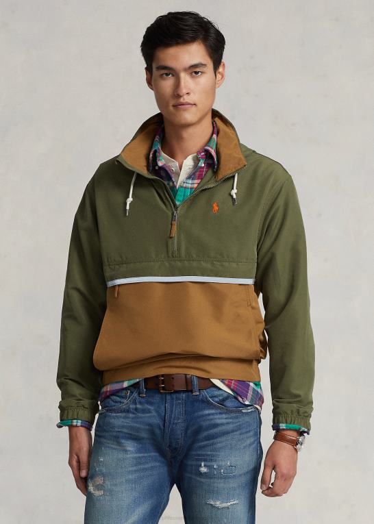 afsendelse tan multi Mænd Ralph Lauren pakbar vandafvisende hættejakke Z426B8509