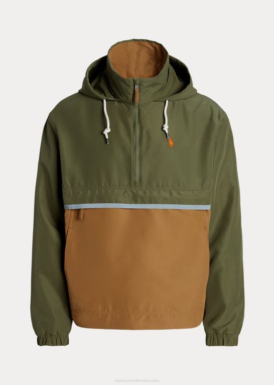 afsendelse tan multi Mænd Ralph Lauren pakbar vandafvisende hættejakke Z426B8509